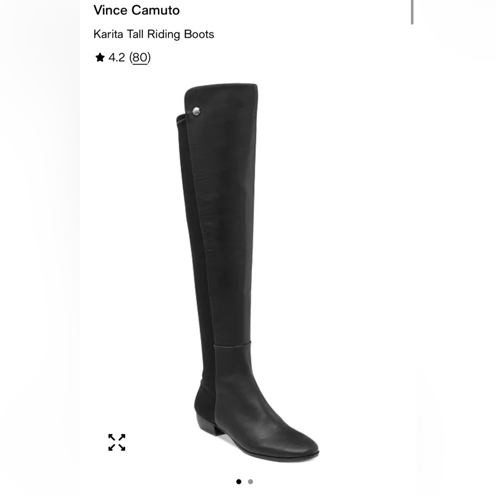 Vince Camuto Black leather over the knee boots